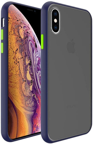 YOFO Matte Finish Smoke Back Cover for Apple iPhone XR-Blue