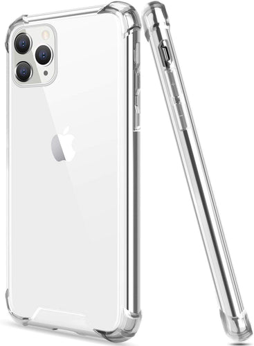 YOFO TPU Cristal Glass Shockproof Back Cover for Apple iPhone 11 Pro {5.8 Inch} - (Transparent)