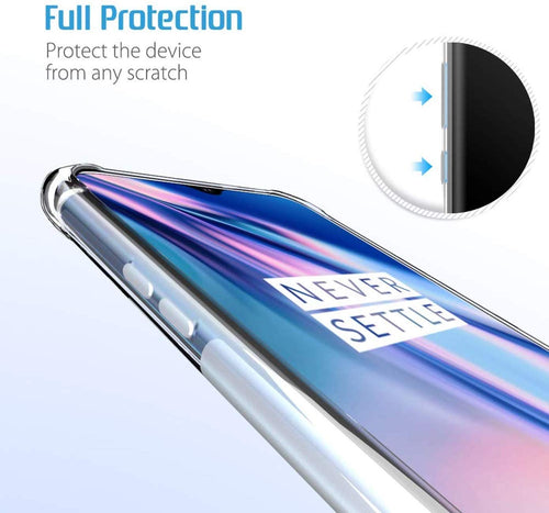 YOFO Silicon Full Protection Back Cover for OnePlus 7T (Transparent) Shockproof Ultra Thin