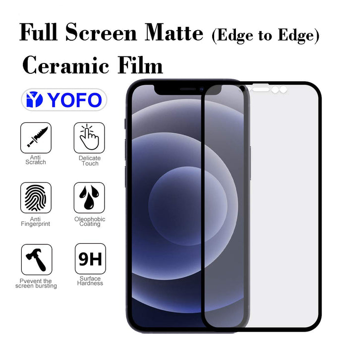 YOFO Mattte Finish Anti-Fingerprint Ceramic Flexible Screen Protector for iPhone 12Mini (5.4)
