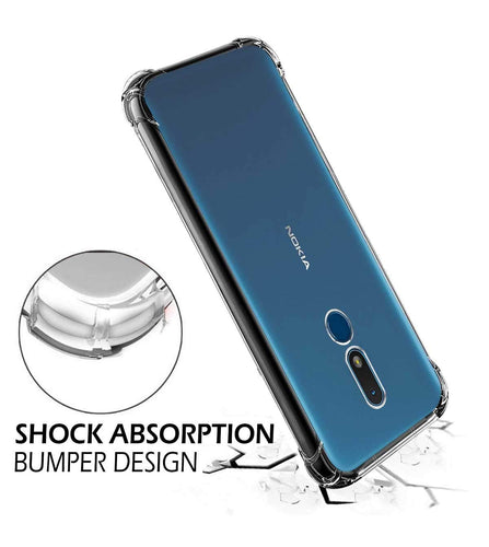 YOFO Shockproof Soft Transparent Back Cover for Nokia C3 -(Transparent)