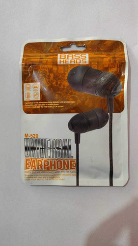 High Quality Bass Universal Earphone, Model - M-520