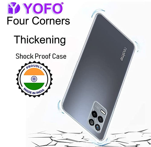 YOFO Back Cover for Realme 9 (5G) (Flexible|Silicone|Transparent|Dust Plug|Camera Protection)…