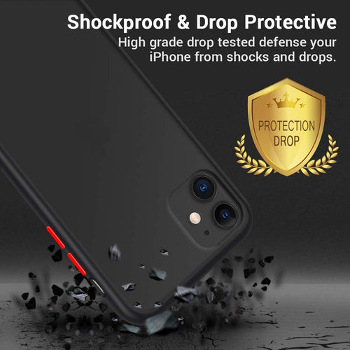 YOFO Matte Finish Smoke Back Cover for Apple iPhone 11 (6.1)-BLACK