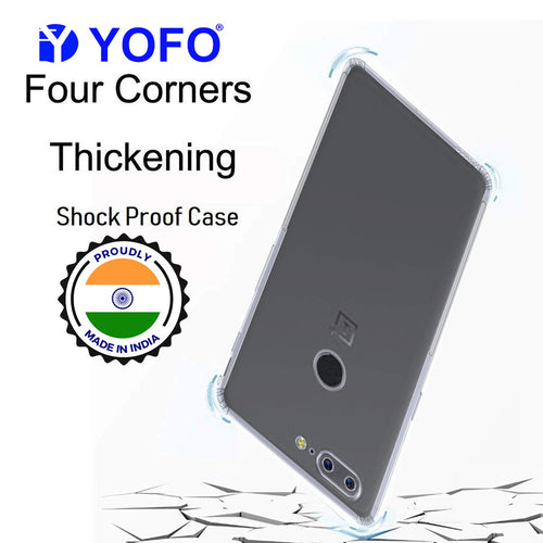 YOFO Silicon Transparent Back Cover for OnePlus 5T - Camera Protection with Anti Dust Plug