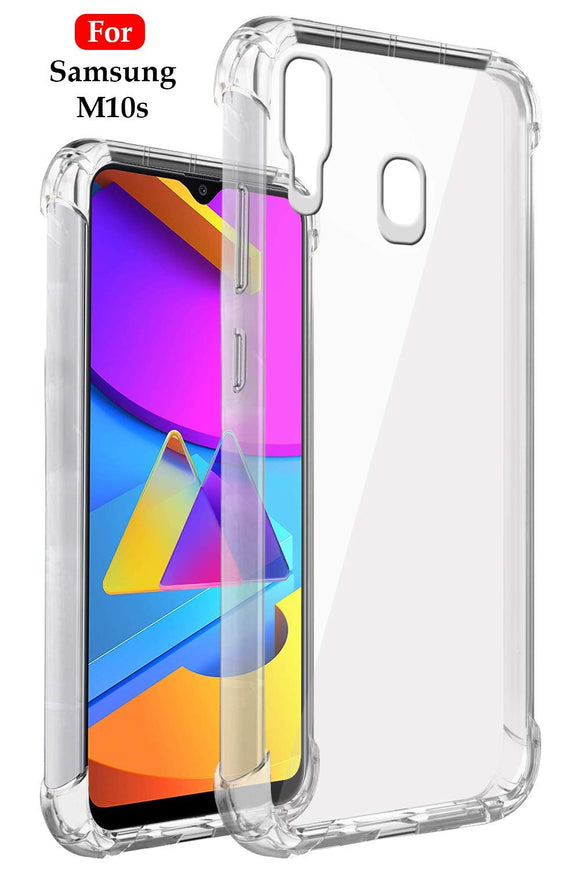 YOFO Silicon Full Protection Back Cover for Samsung M10s (Transparent)