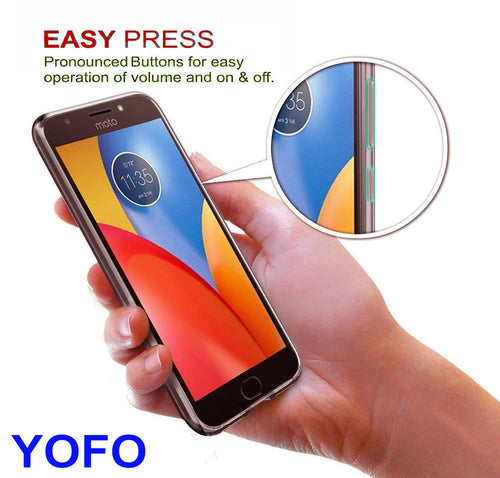 YOFO Soft Clear Back Cover For Motorola Moto E4 Plus (Transparent)
