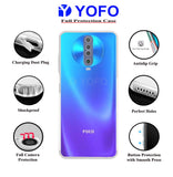 YOFO Back Cover With Anti Dust Plug For Poco X2 Silicone ( Transparent )