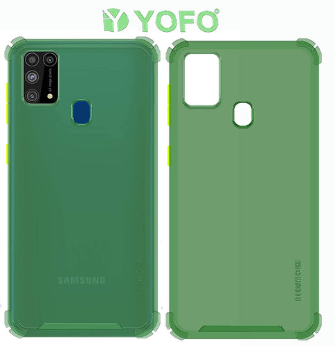 YOFO Silicon Flexible Smooth Matte Back Cover for Samsung M31 / M31 Prime / F41(GREEN)