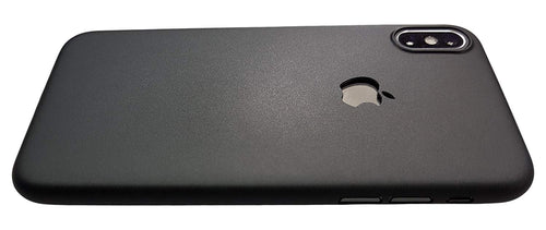 Yofo Soft Logo Cut Back Cover Case for iPhone X/XS (Black) Ultra Thin