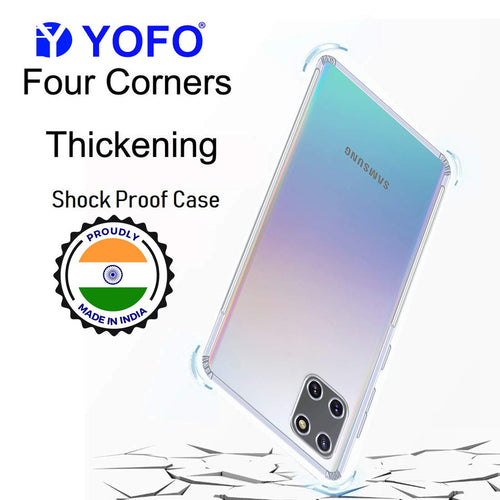 YOFO Silicon Back Cover for Samsung Note 10 Lite / A81 (Transparent) Camera Protection with Dust Plug