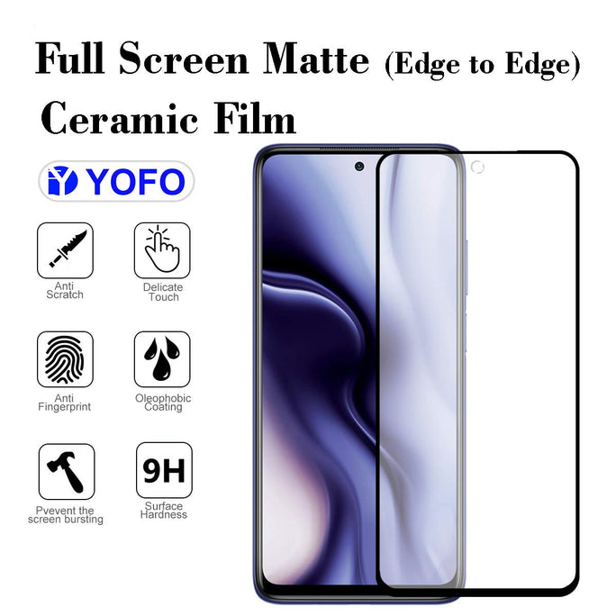 YOFO Mattte Finish Anti-Fingerprint Ceramic Flexible Screen Protector for Redmi Note 9Pro / Redmi Note 9Pro Max/Redmi 9s