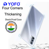 YOFO Silicon Transparent Back Cover for Realme X7 Shockproof Bumper Corner with Ultimate Protection