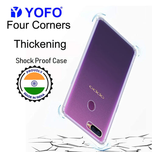 YOFO Back Cover for Realme 2 Pro/Oppo A5s / F9 / F9 Pro (Flexible|Silicone|Transparent |Shockproof)