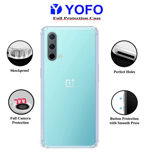 YOFO Back Cover for OnePlus Nord CE (5G) (Flexible|Silicone|Transparent |Shockproof)