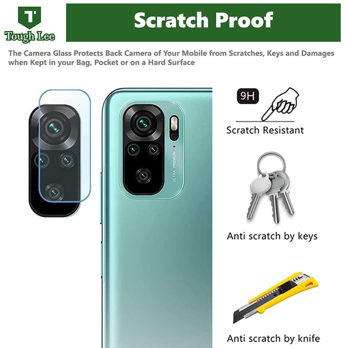 YOFO Anti Scratch Camera Lens Screen Protector 9H Camera Nano Glass for Mi Redmi Note 10 (Transparent)