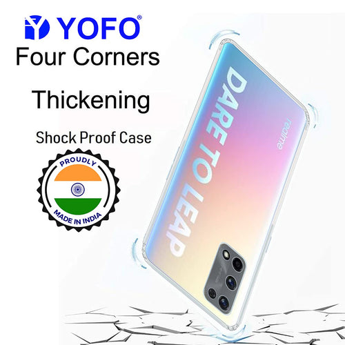 YOFO Back Cover for Realme X7 Pro (Flexible|Silicone|Transparent|Camera Protection|DustPlug)
