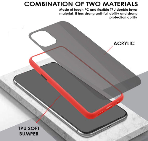 YOFO Matte Finish Smoke Back Cover for Apple iPhone 12 Mini (5.4)-Red