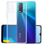YOFO Silicon Transparent Back Cover for Vivo Y20 / Vivo Y20A / Vivo Y20i Shockproof Bumper Corner, Ultimate Protection with Free OTG Adapter