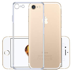 YOFO Silicon Back Cover for iPhone 7 / iPhone 8 / SE(2020)(Transparent) Camera Protection with Dust Plug