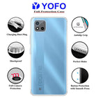 YOFO Silicon Transparent Back Cover for Realme C20 - Camera Protection with Anti Dust Plug
