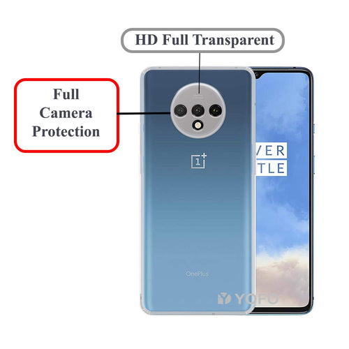 YOFO Silicon Full Protection Back Cover for OnePlus 7T (Transparent) Shockproof Ultra Thin