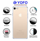 YOFO Silicon Back Cover for iPhone 7 / iPhone 8 / SE(2020)(Transparent) Camera Protection with Dust Plug