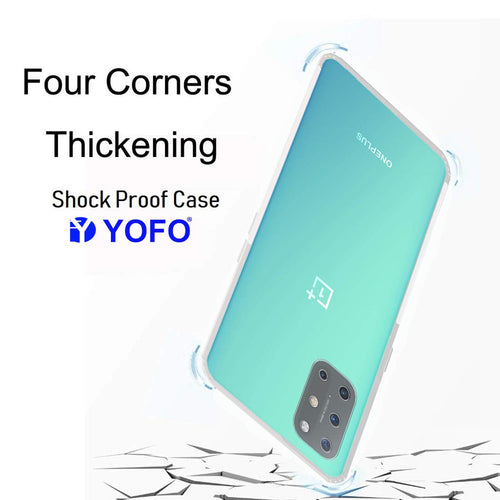 YOFO Silicon Back Cover for OnePlus 8T (Transparent) Camera Protection with Dust Plug