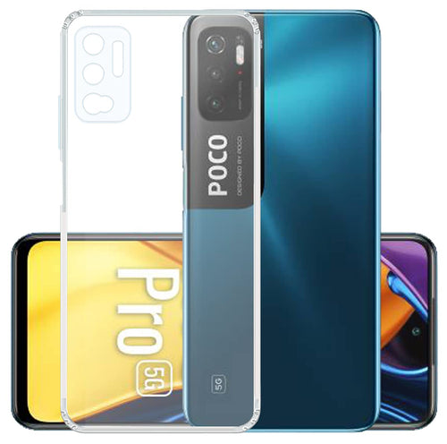 YOFO Back Cover for Poco M3 Pro (Flexible|Silicone|Transparent|Camera Protection|DustPlug)