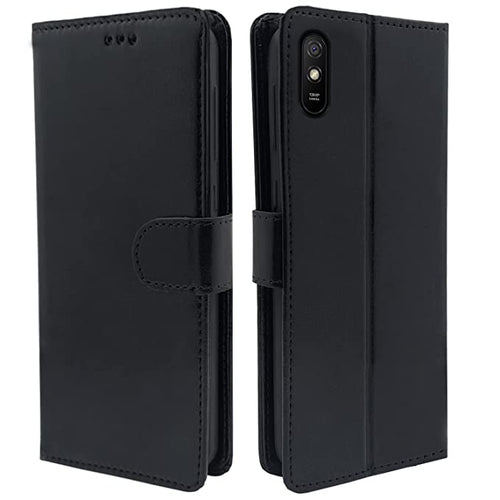 YOFO Flip Leather Magnetic Wallet Back Cover Case for Mi Redmi 9A / 9i