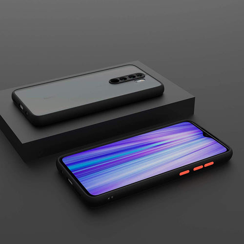YOFO Matte Finish Smoke Back Cover with Full Camera Lens Protection for Mi Redmi Note 8 Pro