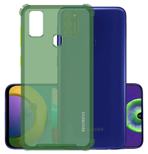 YOFO Silicon Flexible Smooth Matte Back Cover for Samsung M21 / M30s(Green)