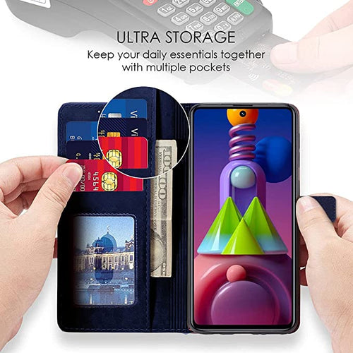 YOFO Flip Leather Magnetic Wallet Back Cover Case for Mi Redmi 9 Power