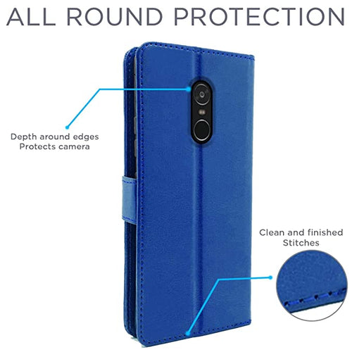 YOFO Flip Leather Magnetic Wallet Back Cover Case for Mi Redmi Note 4