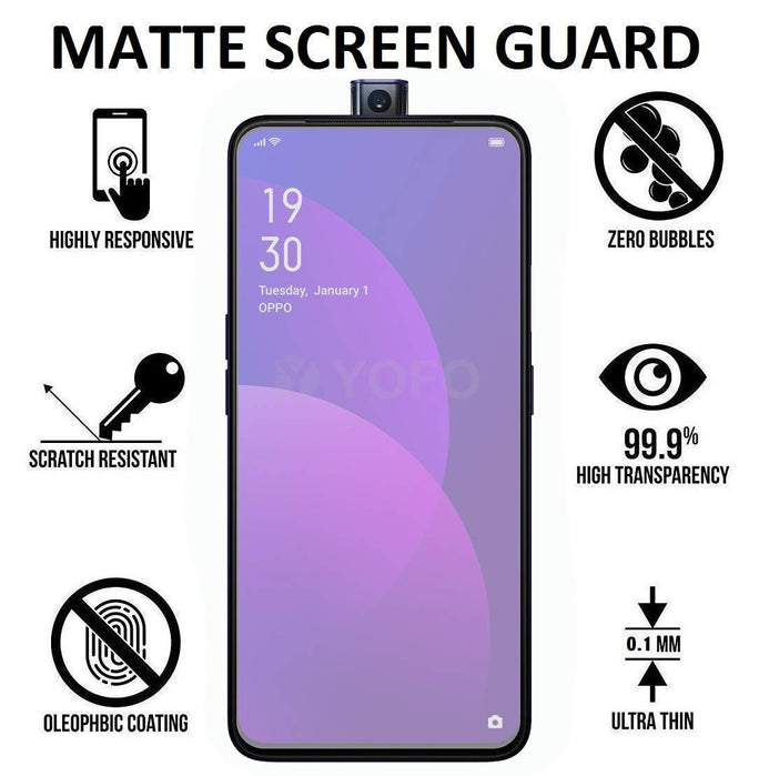 YOFO Combo for Realme X Transparent Back Cover + Matte Screen Guard with Free OTG Adapter