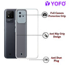 YOFO Back Cover for Realme Narzo 50i (Flexible|Silicone|Transparent|Camera Protection|DustPlug)