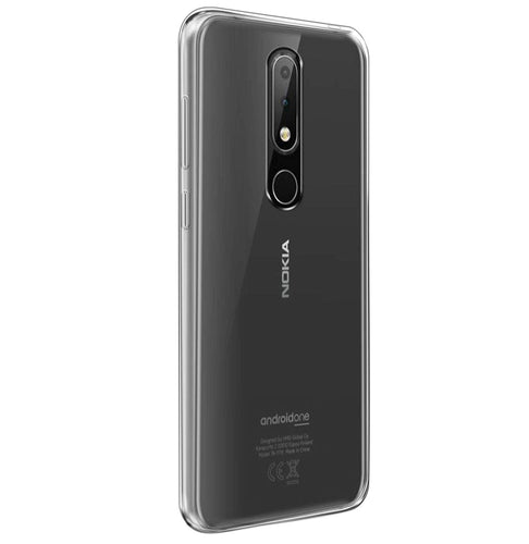 YOFO Silicon Transparent Soft Back Cover for Nokia 6.1 Plus 2018 (Transparent)