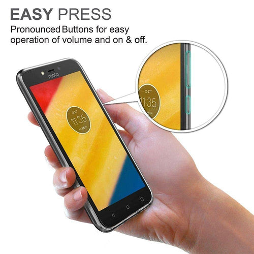 YOFO Back Cover for Moto C Plus Flexible|Silicone|Transparent