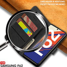 YOFO Samsung Galaxy F62  Leather Flip Cover Full Protective Wallet Case