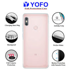 YOFO Back Cover for Mi Redmi Note 5 Pro (Flexible|Silicone|Transparent|Camera Protection|DustPlug)