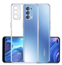 YOFO Silicon Back Cover for Oppo Reno 4 (Transparent) Camera Protection with Dust Plug