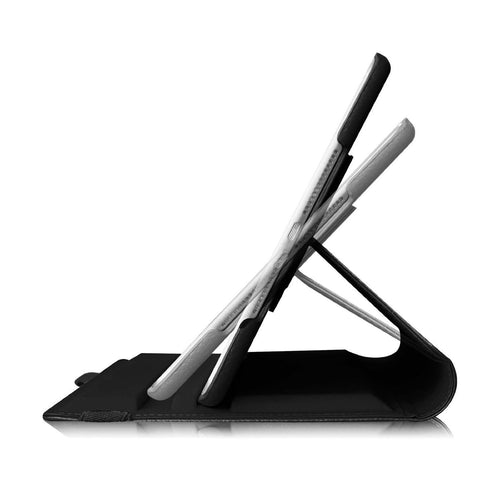 YOFO iPad Air 2 - (Model: A1566, A1567 ) - (2014) (Black) Case, 360 Degree Rotating Stand Folio Case PU Leather Rotating Stand Cover (Black)