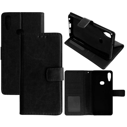 YOFO Samsung Galaxy A10s Leather Flip Cover Full Protective Wallet Case