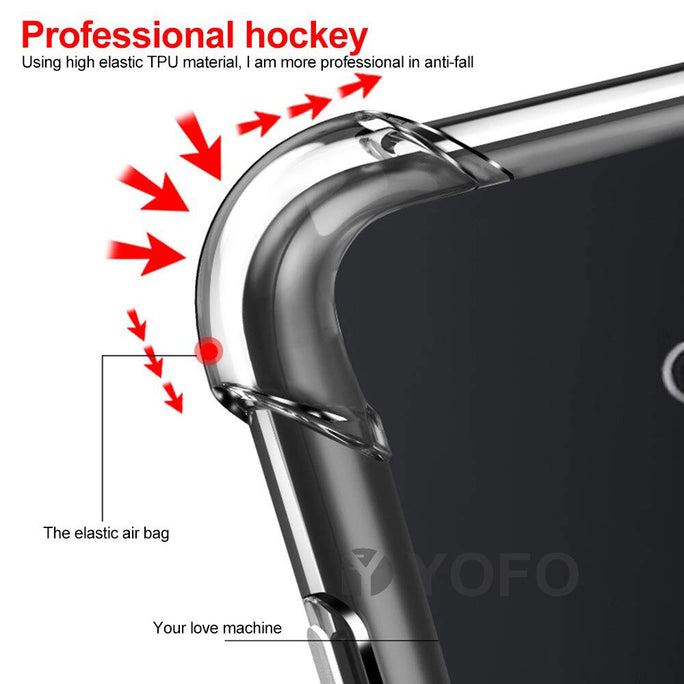 YOFO Silicon Shockproof Soft Transparent Back Cover for Motorola Moto G6 - (Transparent)