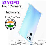 YOFO Back Cover for Oppo Reno 7 Pro (5G) (Flexible|Silicone|Transparent|Dust Plug|Camera Protection)