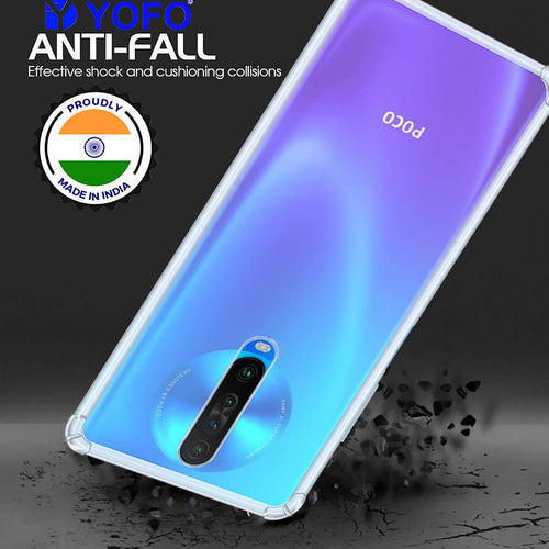 YOFO Back Cover for Poco X2 (Silicone|Transparent |Shockproof)