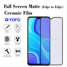 YOFO Mattte Finish (Full Edge to Edge) Ceramic Flexible Screen Protector for Mi Redmi 9 Prime/Redmi 9 / Redmi Note 8 Pro/Redmi 9A / Poco C3