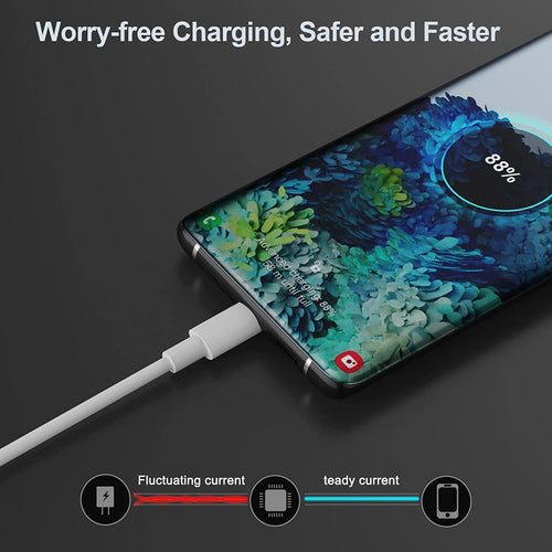 Realme Compatible SuperFastt 65W Charger Adapter With Type "C" Data Cable - White