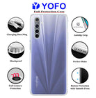 YOFO Silicon Transparent Back Cover for Realme 6 / 6i / 6s - Camera Protection with Anti Dust Plug