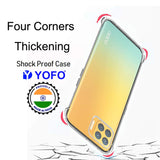 YOFO Rubber Back Cover Case for Oppo F17 Pro (Transparent) with Bumper Corner